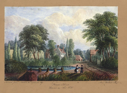 Mary Webster (1794-1883) Watercolour Painting - Harrow On The Hill London 185710