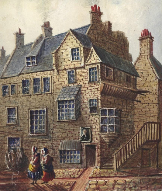 Mary Webster Small Watercolour Painting John Knox House Edinburgh Scotland0