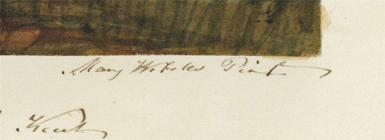 Mary Webster Watercolour Painting Richborough Castle Near Sandwich Kent 18432