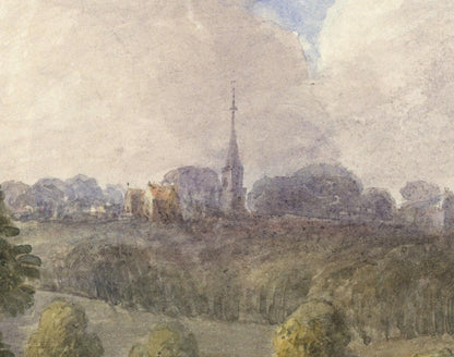 Mary Webster (1794-1883) Watercolour Painting - Harrow On The Hill London 18388