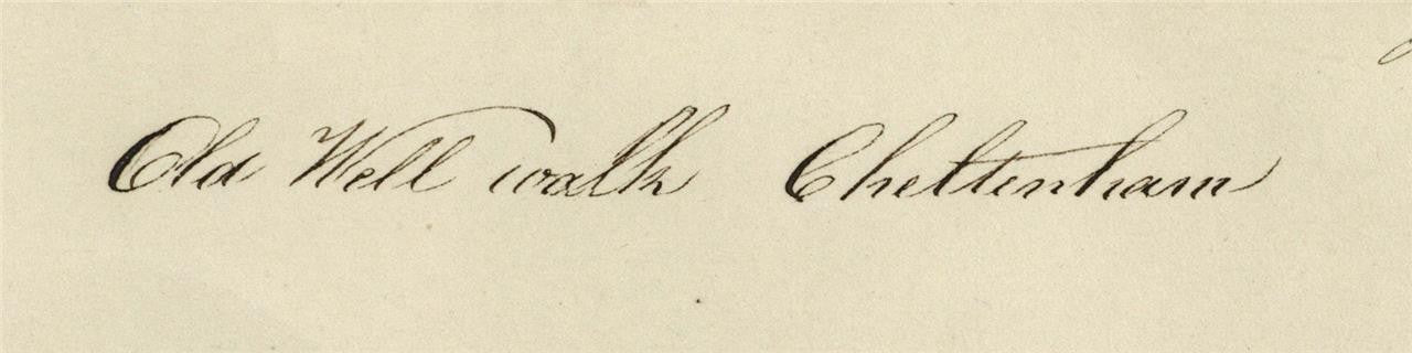 Mary Webster (1794-1883) Watercolour Painting Old Well Walk Cheltenham 18404