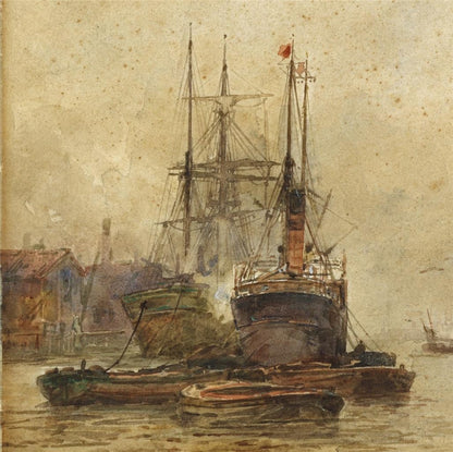 Frederick William Scarborough (18601939) Watercolour Painting Greenwich London4