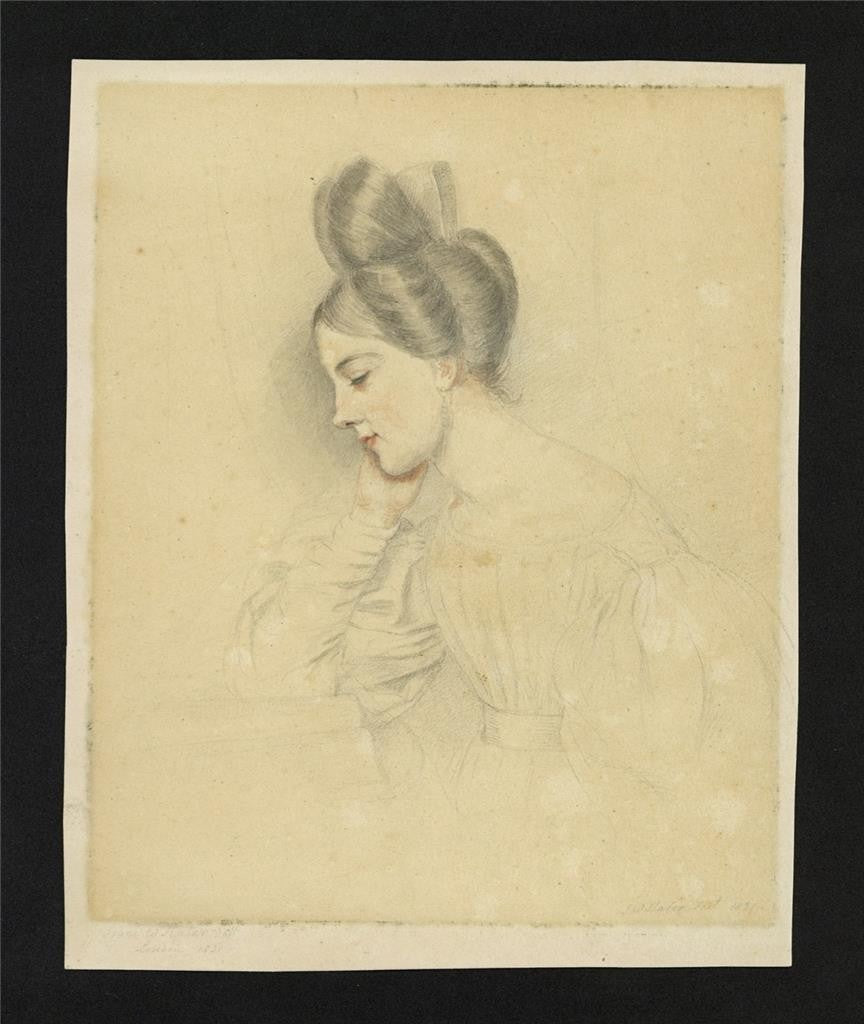 Isaac Wane Slater (1784-1836) Watercolour Painting Portrait Of A Lady 18314