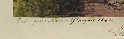 Mary Webster (1794-1883) Watercolour Painting - Fields Near Eastbourne 18423