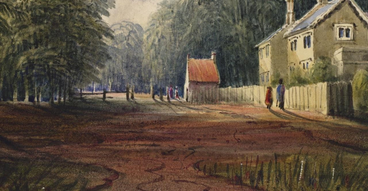 Mary Webster (1794-1883) Watercolour Painting - View On Harrow Road London 18419