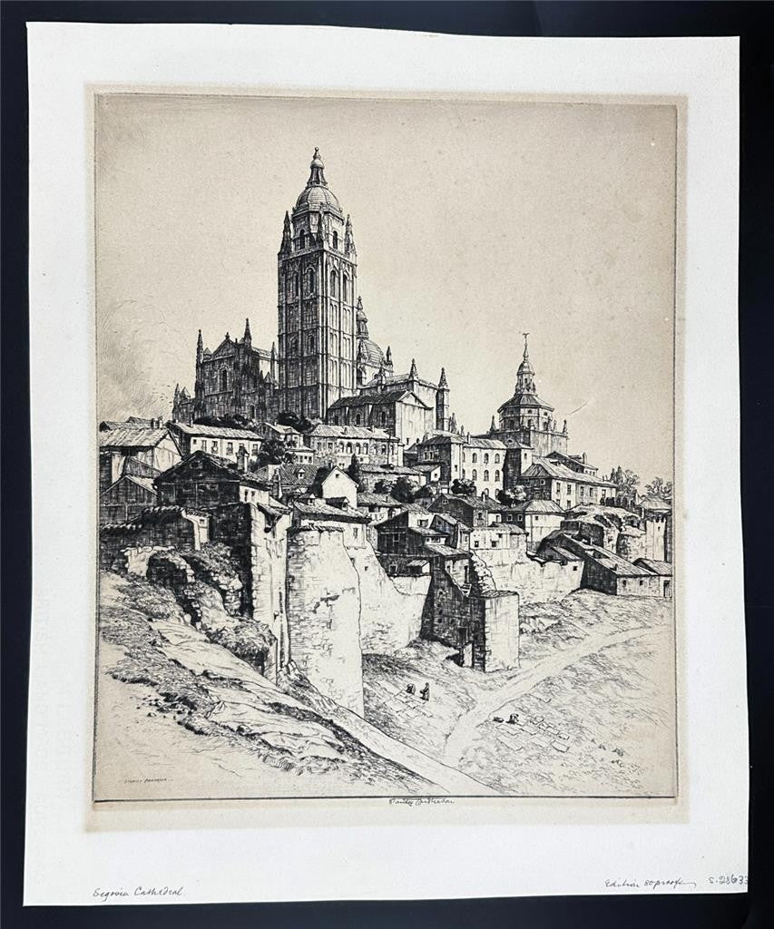 Stanley Anderson (1884-1966) Signed Etching - Segovia Cathedral, 19281