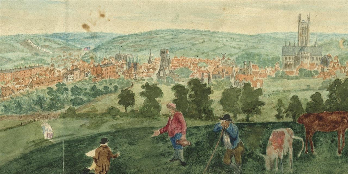 James Wilcox (1778-1865) Watercolour Painting - Canterbury 180011
