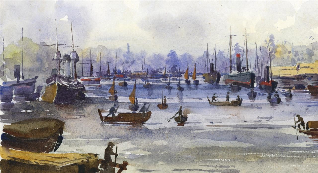 Arthur Herbert Hussey Watercolour Painting Saigon Ho Chi Minh City Vietnam 19086