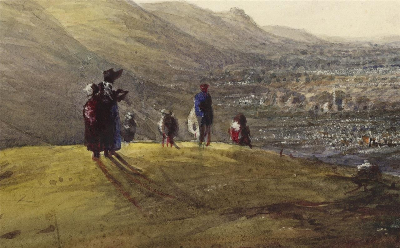 Mary Webster Watercolour Painting View From The Devil's Dyke Near Brighton 18387