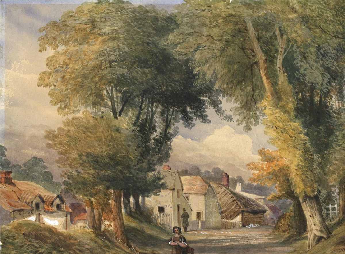 Henry Burdon Richardson (1826-1874) Watercolour Painting Village On The Thames5