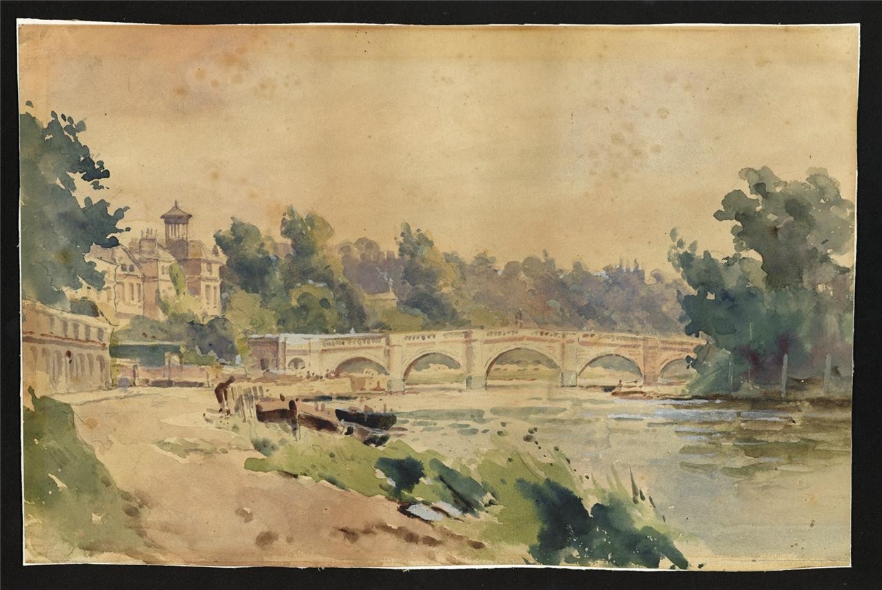 Richmond Bridge London - Watercolour Painting - Late 19th / Early 20th Century1