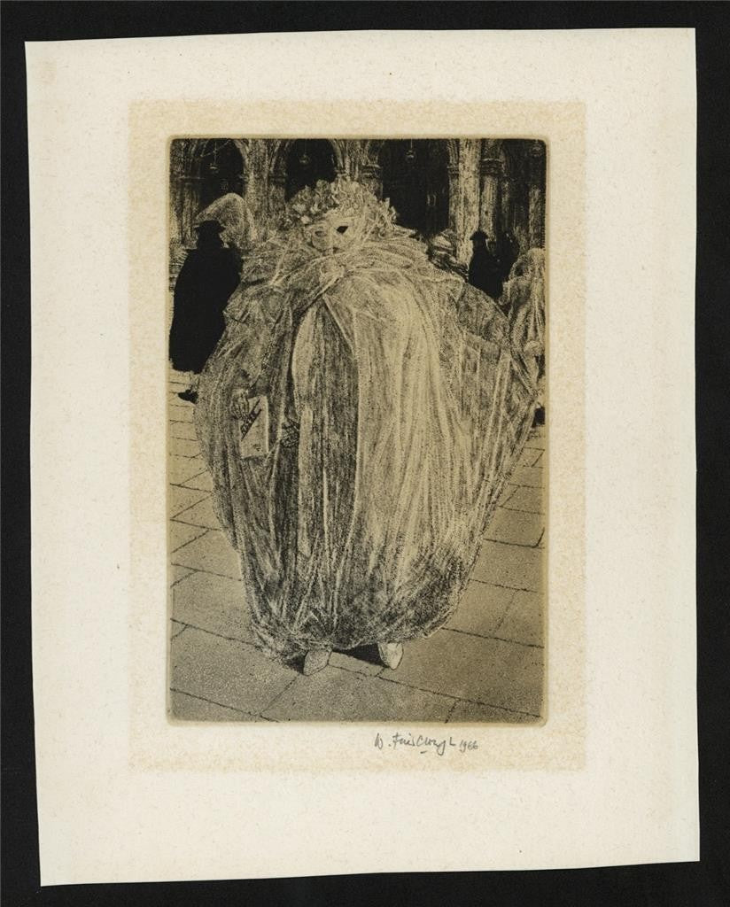Wilfred Fairclough (1907-1996) - Pencil Signed Etching - Venice Carnival 19861