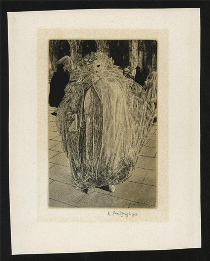 Wilfred Fairclough (1907-1996) - Pencil Signed Etching - Venice Carnival 19861