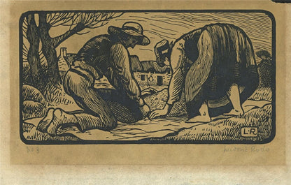 Ludovic-Rodo Pissarro (1878-1952) Signed Wood Engraving - Figures In Landscape5