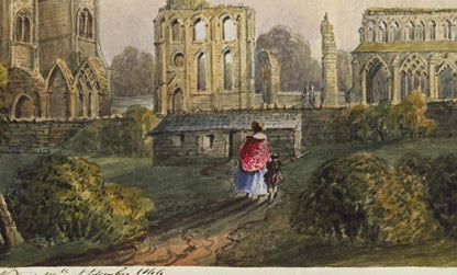 Mary Webster (1794-1883) Watercolour Painting Elgin Cathedral Scotland 18444