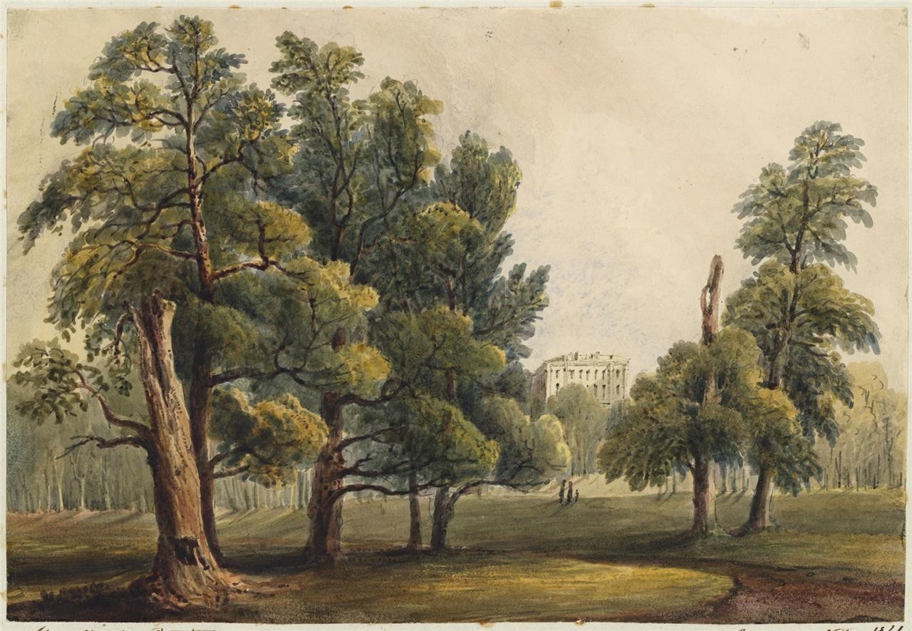 Mary Webster (1794-1883) Watercolour Painting Hyde Park London 18410