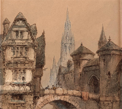 Neil Stuart Crichton (1854-1913) Watercolour Painting - European Street Scene5