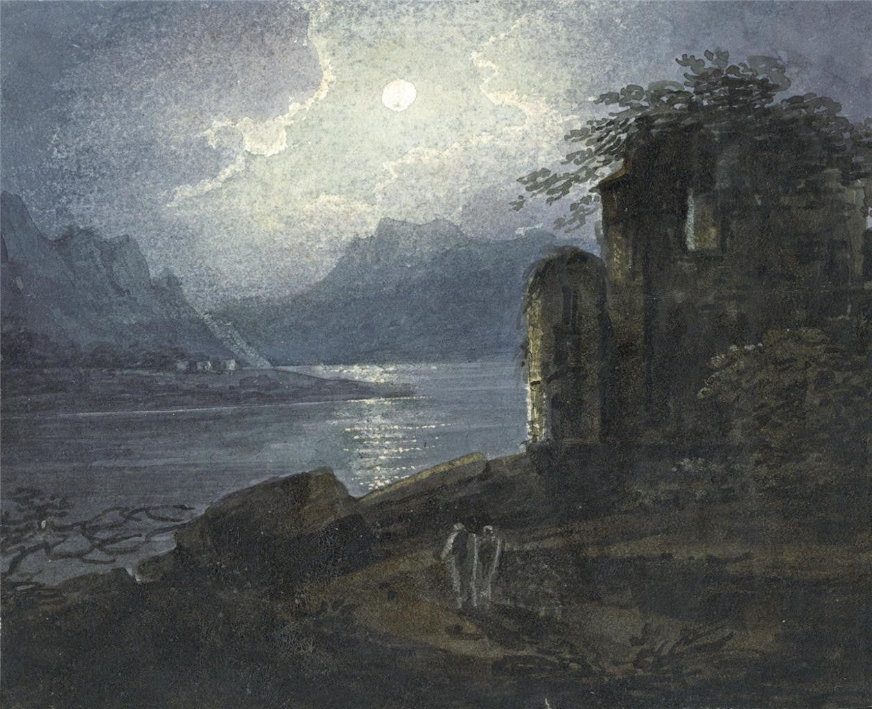 Signed D'Oyly Small Watercolour Painting 19th Century0