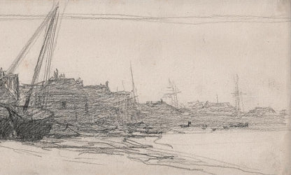 George Charles Haite (1855-1924) Pencil Drawing Wells-Next-The-Sea 18994