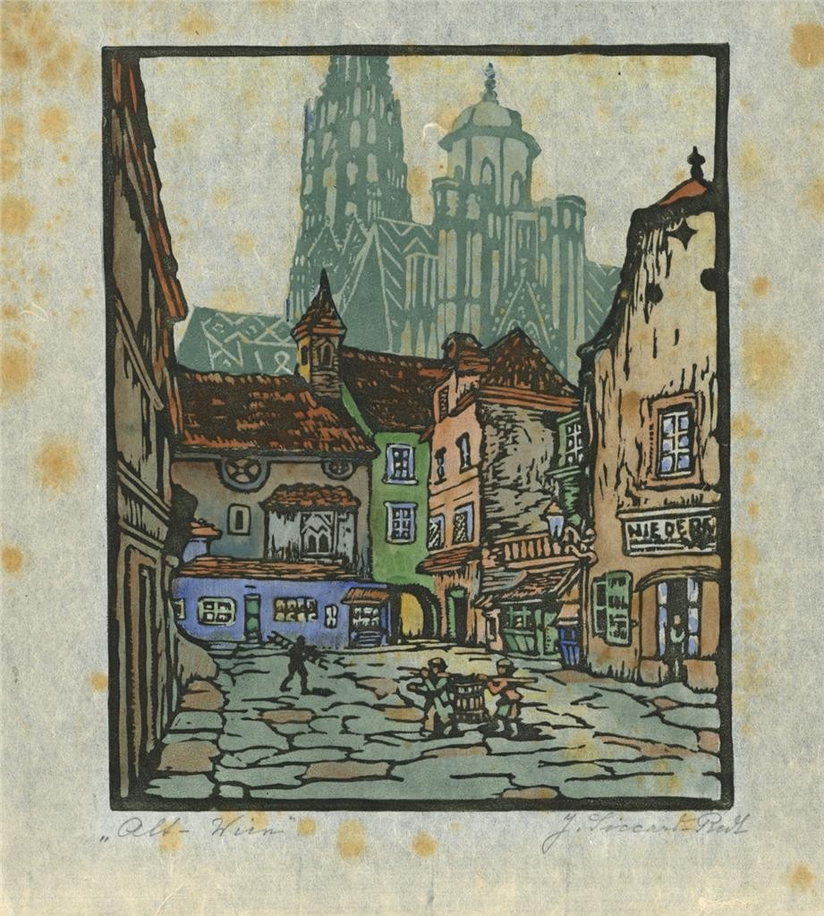 Josephine Siccard-Redl (1878-1938) - Woodcut Signed In Pencil - Vienna Austria4