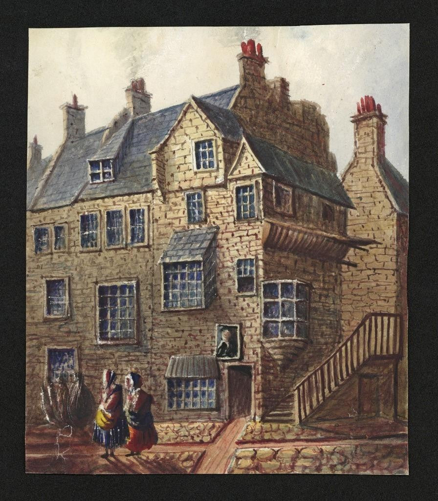 Mary Webster Small Watercolour Painting John Knox House Edinburgh Scotland1