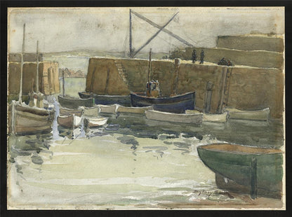 Sydney Smith (1912-1982) Watercolour Painting Mousehole Cornwall2