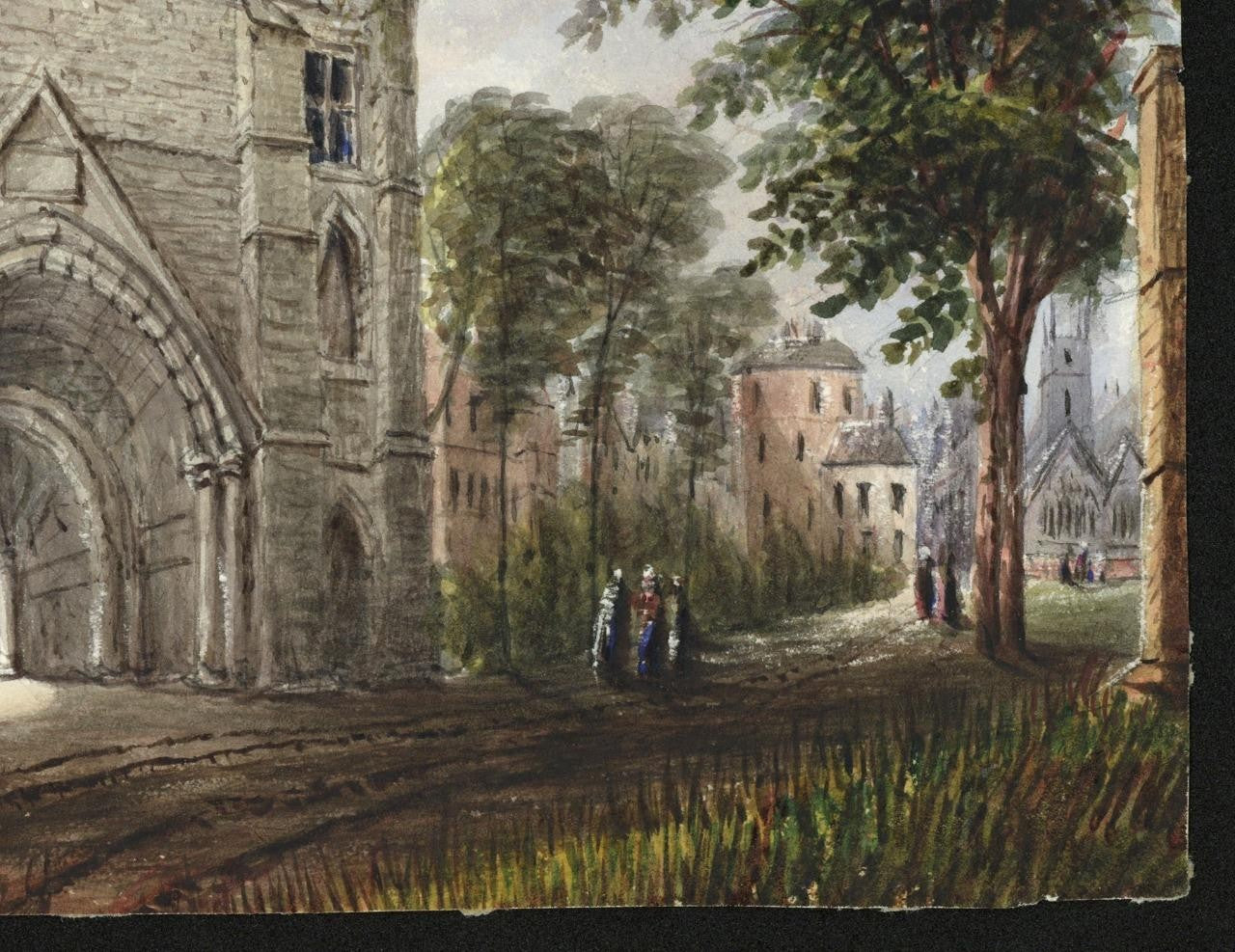 Mary Webster (1794-1883) Watercolour Painting - Abbey Gateway, Reading 18494