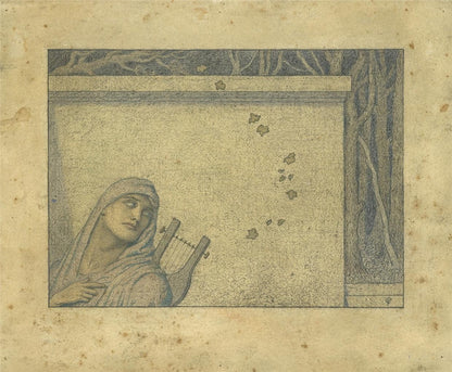 Cecil French (18791953) Pencil Drawing  Elegiac Poet12
