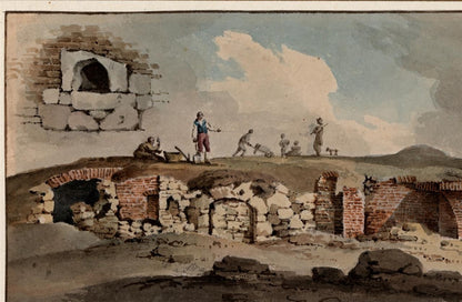 Ruins Of Sanctuary Church Westminster London Watercolour Painting 19th Century10