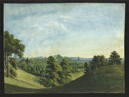 James Wilcox (1778-1865) Watercolour Painting - Landscape Near Canterbury 18181