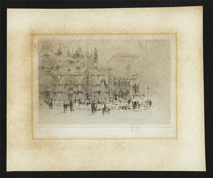 William Walcot (1874-1943) Pencil Signed Etching - San Marco Venice1
