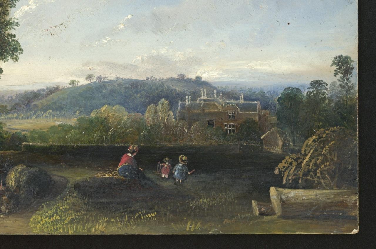 Mary Webster (1794-1883) Oil Painting - Figures In Rural Landscape 19th Century7