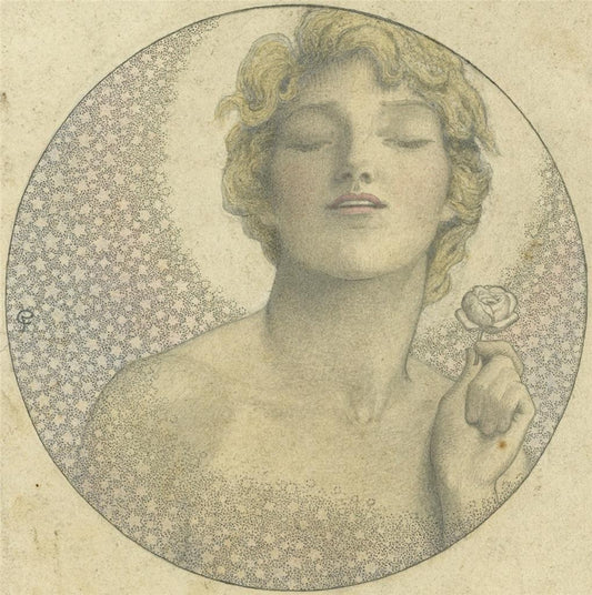 Cecil French (18791953) Pencil Drawing  The Flowering Of The Ages0