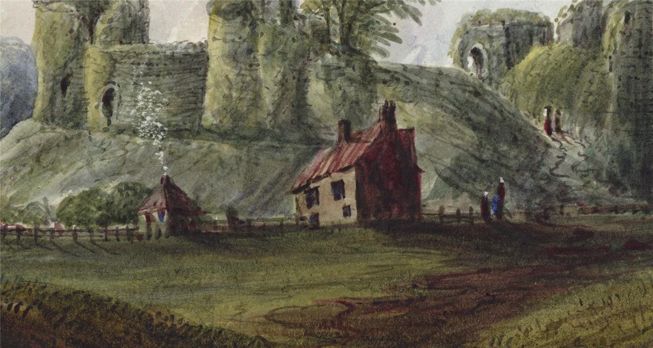 Mary Webster (1794-1883) - Watercolour Painting - Pevensey Castle 18427