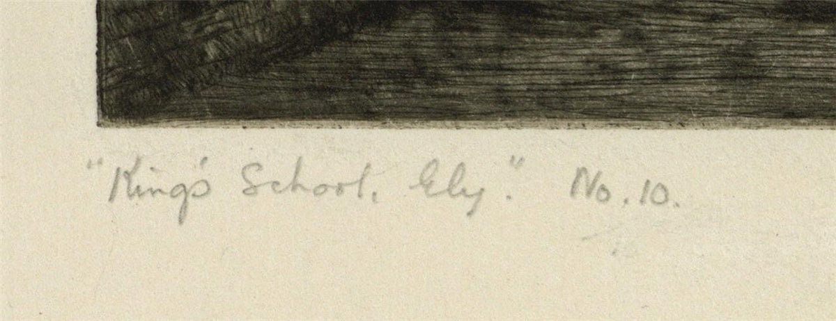 Sybil Andrews (1898-1992) Pencil Signed Etching - King's School Ely3