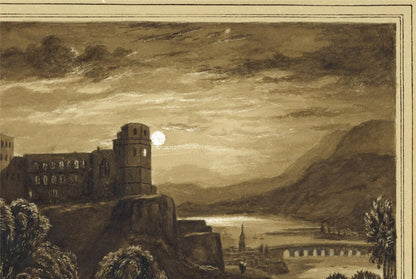 After Clarkson Stanfield Heidelberg Castle Watercolour Painting - 19th Century6
