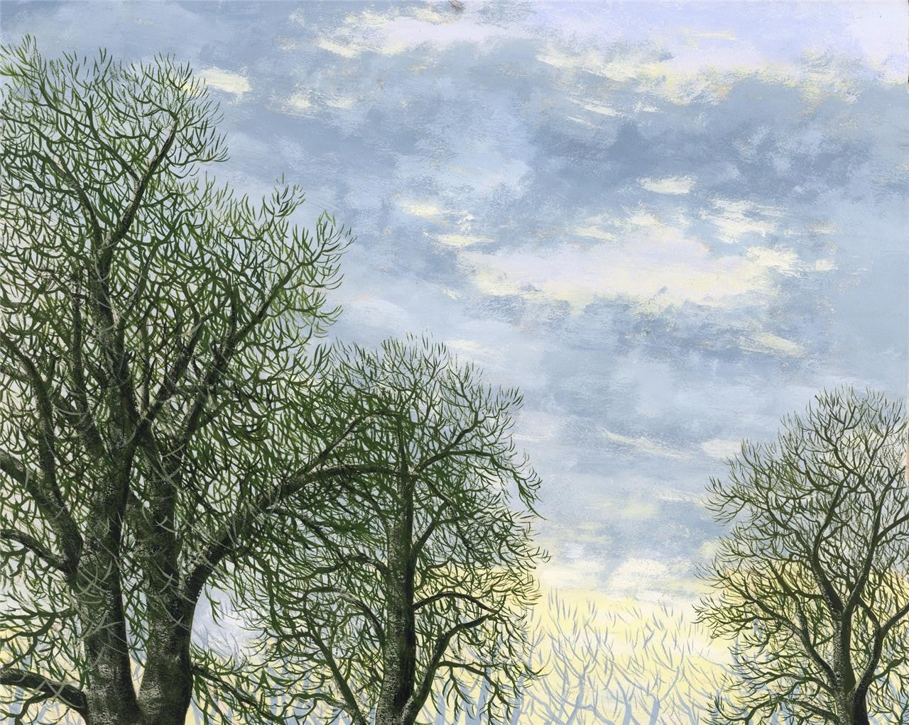 Football Match In The Park Gouache Painting  John Bullock  Northern Art6