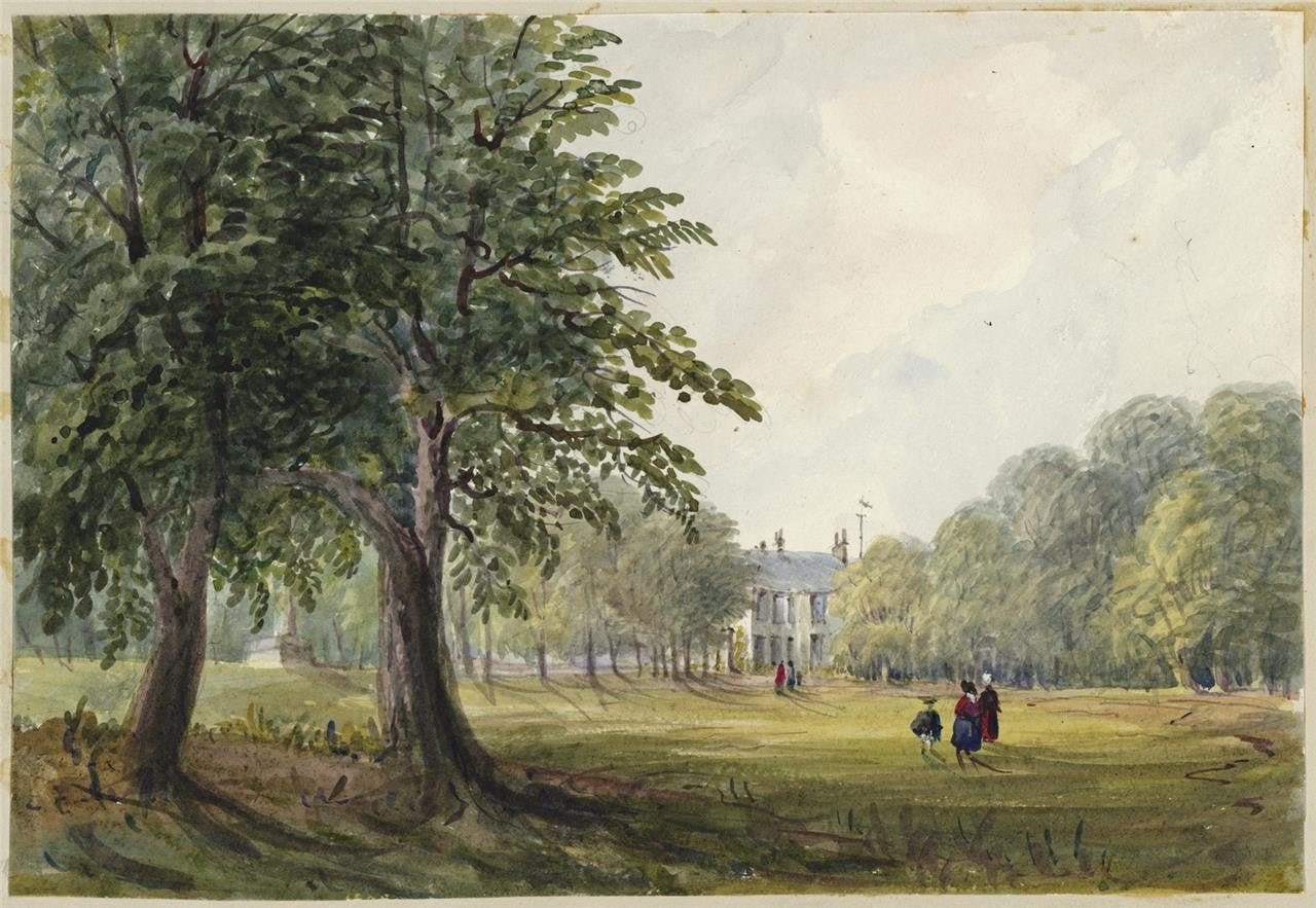 Mary Webster (1794-1883) Watercolour Painting - Old Eastbourne 19th Century0