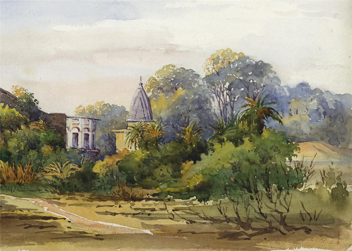 Saktisghar - Saktesgarh India 1904 Watercolour Painting Arthur Herbert Hussey4