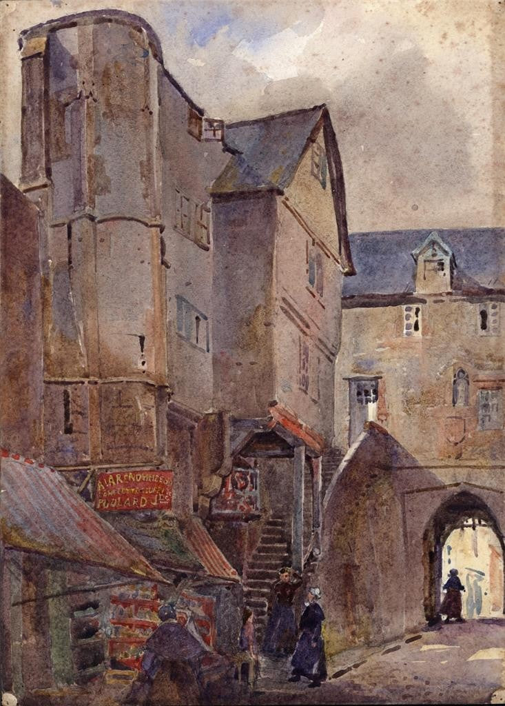 Alfred Crowdy Lovett (1862-1919) Watercolour Painting - Mont Saint-Michel France0