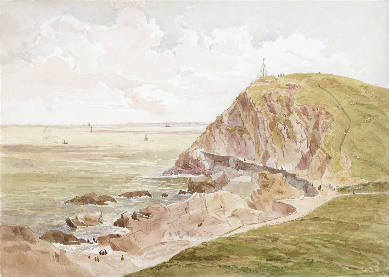 Capstone Point Ilfracombe Devon 1866 Watercolour Painting - 19th Century0