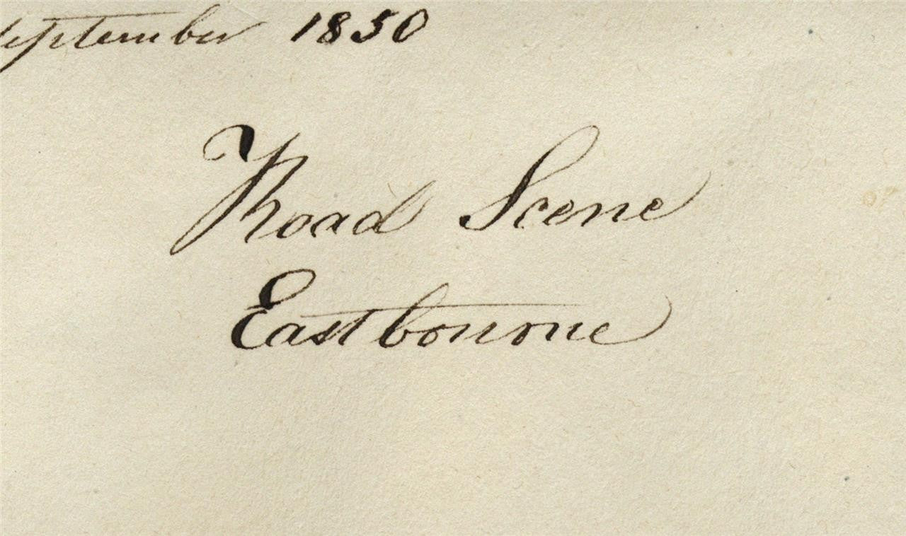 Mary Webster (1794-1883) - Watercolour Painting - Road Scene Eastbourne 18504