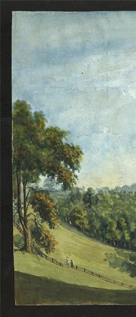 James Wilcox (1778-1865) Watercolour Painting - Landscape Near Canterbury 18184