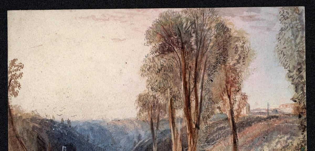 POSSIBLY JOHN FRANCIS SALMON Small Watercolour Painting 1861 - LANDSCAPE7