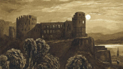 After Clarkson Stanfield Heidelberg Castle Watercolour Painting - 19th Century9