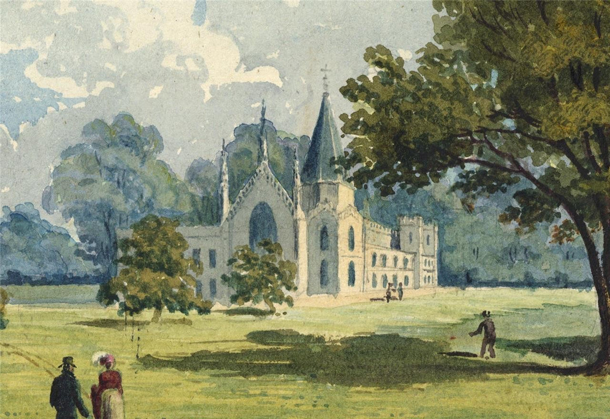 James Wilcox (1778-1865) Watercolour Painting Lee Priory Littlebourne Kent 18183