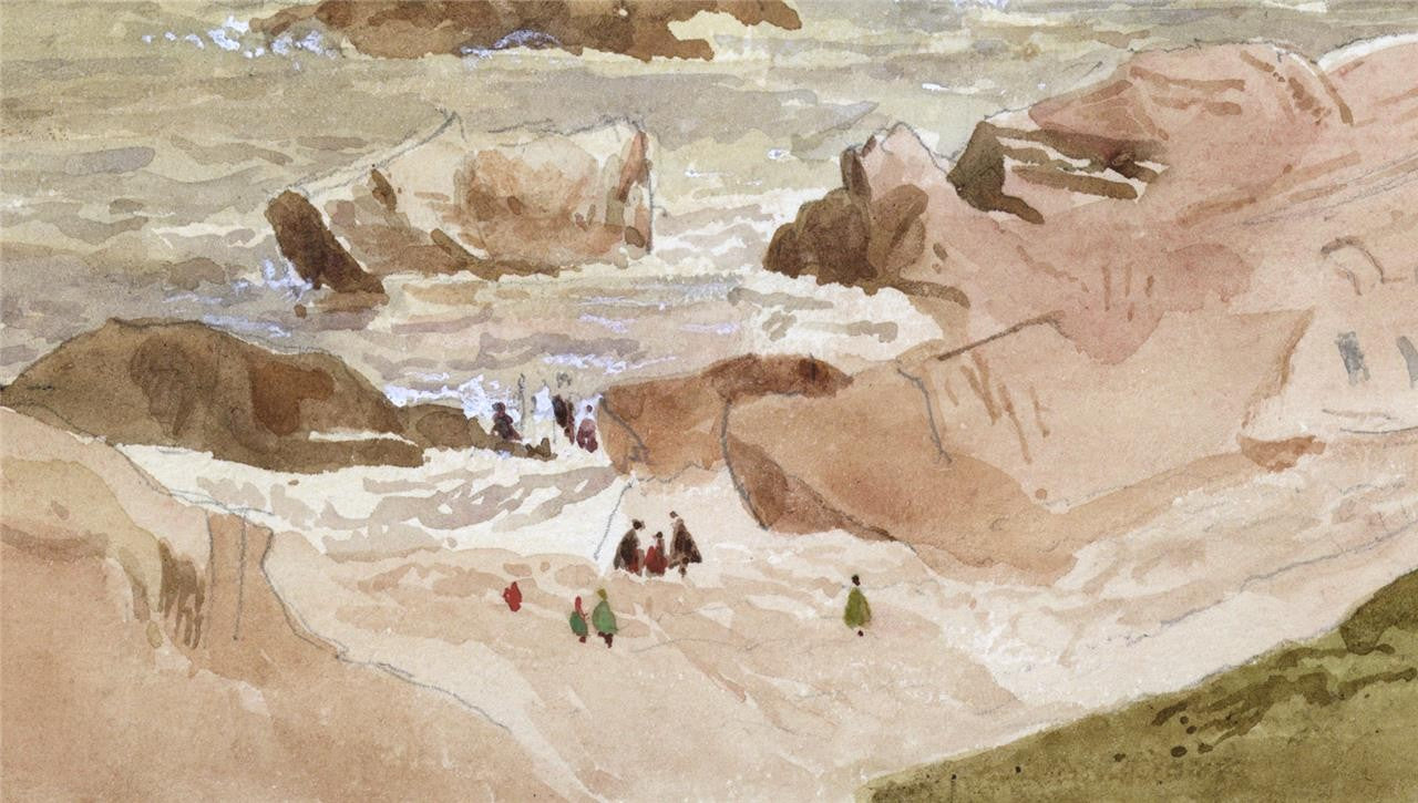Capstone Point Ilfracombe Devon 1866 Watercolour Painting - 19th Century7