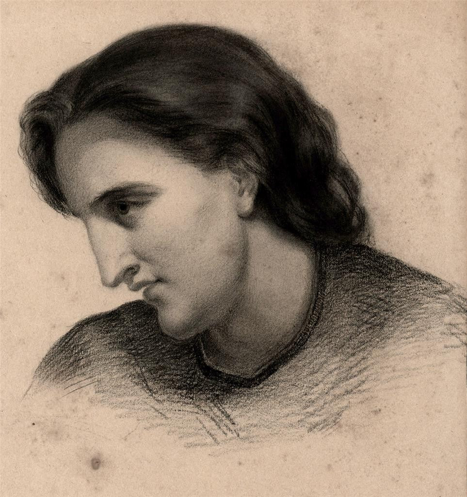 ELMA MARY GOVE (1832-1921) Pastel Drawing - PORTRAIT OF A LADY - AMERICAN ARTIST1