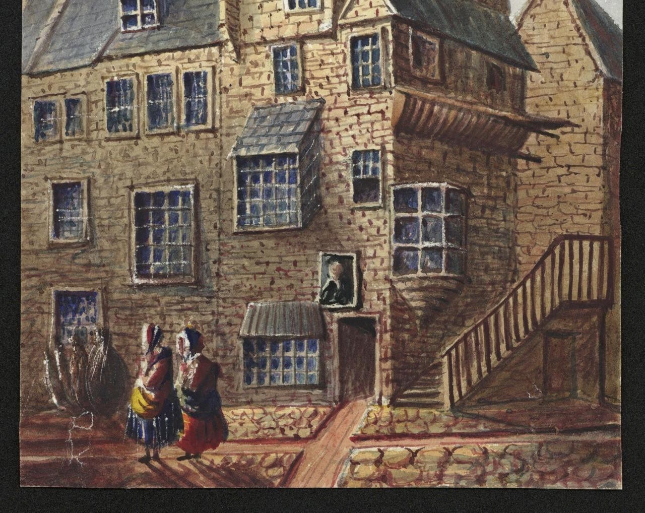 Mary Webster Small Watercolour Painting John Knox House Edinburgh Scotland5