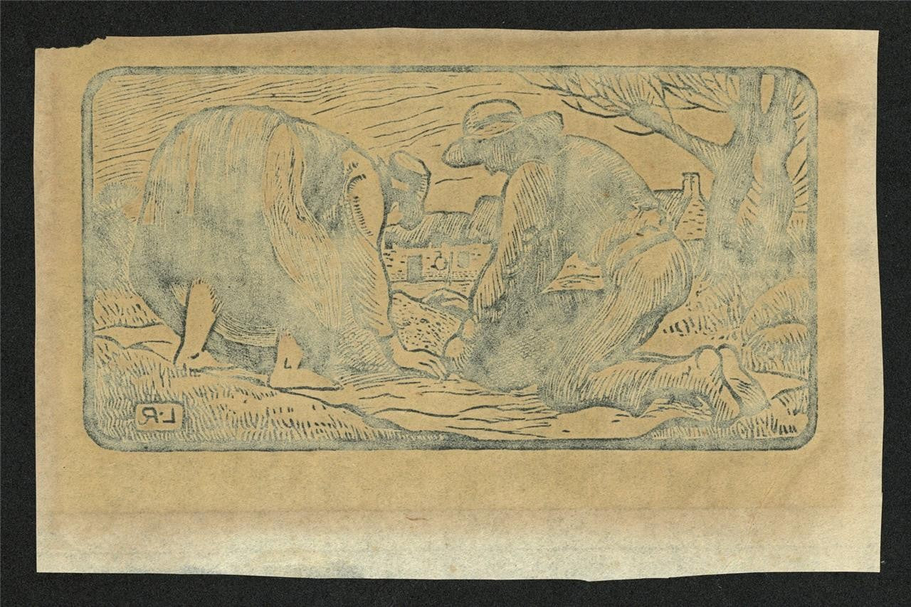 Ludovic-Rodo Pissarro (1878-1952) Signed Wood Engraving - Figures In Landscape6